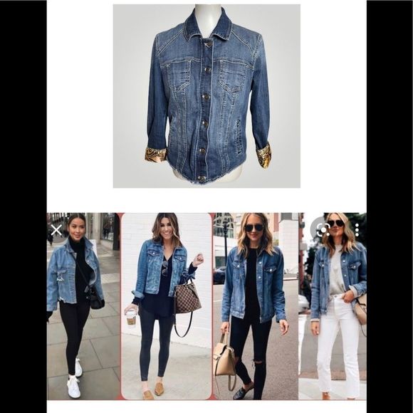 Chico’s Quilted Denim Jacket - Picture 3 of 8